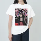 Red & Brack の夜桜に幕 ヘビーウェイトTシャツ