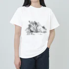 空想画学販売所のクマのキャンプ Heavyweight T-Shirt