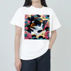 マッケンデジタルワールドの葛飾猫斎　猫名黒雪　浮世絵lofiアートパンクシティ　かわいいねこ Heavyweight T-Shirt