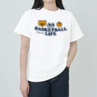 sports_tower スポーツタワーのバスケットボール・目玉・BASKETBALL・デザイン・グッズ・Tシャツ・イラスト・サークル・かっこいい・かわいい・バスケ男子・バスケ女子・有力・確実・有望・部活・チームT・バスケ部・応援 Heavyweight T-Shirt