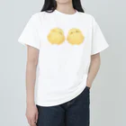 nekono0mimozaのまんまひよこさん　2匹セット Heavyweight T-Shirt