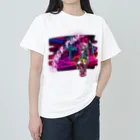 Vibrant Novaのsyber punk girl ヘビーウェイトTシャツ