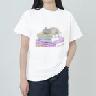 Aruna with Degu and Beagleの積ん読デグー Heavyweight T-Shirt