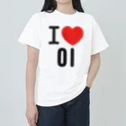 한글팝-ハングルポップ-HANGEUL POP-のI LOVE 이-I LOVE 李・イ- ロゴ ヘビーウェイトTシャツ