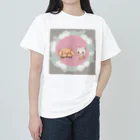 tobushiのシロツメクサとアリクイ達 ヘビーウェイトTシャツ