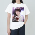 Mahiroshka まひろ朱夏 絵と音楽のドラム少女 ヘビーウェイトTシャツ