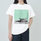 月とモンの【穴からモン02】 ヘビーウェイトTシャツ