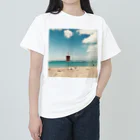 citron_citronの海、砂浜、空 ヘビーウェイトTシャツ