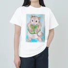 ぼくらの時間（みどり色）のかぼちゃの運び屋です（背景水色） Heavyweight T-Shirt