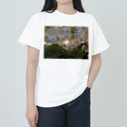 nokkccaの桜満開 - Backlit Sakura - ヘビーウェイトTシャツ