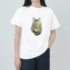 桃くるみSHOPのしっぽマフラーにゃん Heavyweight T-Shirt