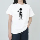 kimchinのグレイタイプの宇宙人のシルエット Heavyweight T-Shirt