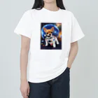 Pet_Charmの宇宙服を着たチワワ ヘビーウェイトTシャツ