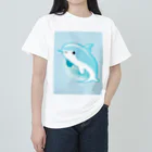 dolphineの癒しのハッピードルフィン　Healing Happy Dolphine Heavyweight T-Shirt