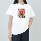 dolphineのPink Rose Bouquet ヘビーウェイトTシャツ