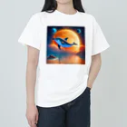 dolphineの宇宙のヒーリングドルフィン Heavyweight T-Shirt