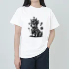 AliceDesignLab.のSteampunk Dog Heavyweight T-Shirt