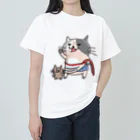 ひよこ男爵とまだむにゃんのにゃうぐすとぅす ヘビーウェイトTシャツ