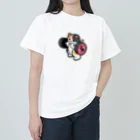 きんにく村SHOPのばーべるニャンコ（三毛猫ver.） ヘビーウェイトTシャツ