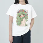 天道虫のグリーンフラワーガール Heavyweight T-Shirt