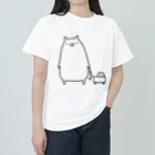 うさやのお散歩をするかわいいねこ ヘビーウェイトTシャツ