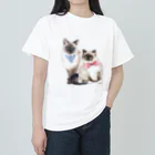 MiKiNEKO雑貨店(つかねこ公式グッズ)のBibi×Riri ヘビーウェイトTシャツ
