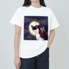 シャム猫娘のシャム猫娘「ボーダー」ジャケットイラスト 鏡越しのシャム猫 Heavyweight T-Shirt