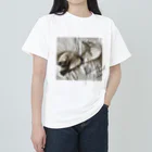 co_ki_tuのシャムネコとシャムトラネコ Heavyweight T-Shirt