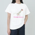 もちらむショップの白文鳥のおもちちゃん ヘビーウェイトTシャツ