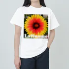 Laffnamo ラフなモーションのフラワー イエローオレンジ Heavyweight T-Shirt