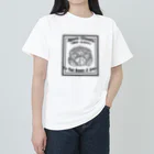 ROUKAの【Agave titanota/oteroi】前面・黒柄 ヘビーウェイトTシャツ