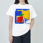 にょんのTシャツ屋さんのりんごアート ヘビーウェイトTシャツ