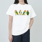 うずら話のテクテクシロハラインコちゃん Heavyweight T-Shirt