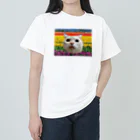 ネコとわたしとそのほかとのカラフルな舌だしネコ ヘビーウェイトTシャツ