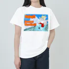 ホワイトドラゴン　タイトくん💙のサマーバケーション ヘビーウェイトTシャツ