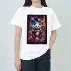 S☆DESIGNのパンダ飛行士 Heavyweight T-Shirt