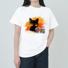 ArayashikI_Japanのサングラス黒猫【淡色系アパレル】 Heavyweight T-Shirt