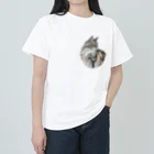 kinako-japanの凛々しいメインクーン　ルカ様の横顔 ヘビーウェイトTシャツ