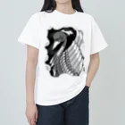 greetenの不死鳥アート　モノクロ ヘビーウェイトTシャツ