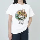 筆ペン画家 原良輔の三つ耳うさぎ２ Heavyweight T-Shirt