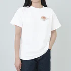WANPU  by YUn.のチョコカラー　眠るハスキー　 Heavyweight T-Shirt