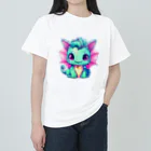 Vasetti_pressの可愛い幼竜 ヘビーウェイトTシャツ