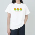 りんとくろのヤマブキボタンインコず ヘビーウェイトTシャツ