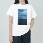 豊風本舗の夏の九十九里浜　浜辺２ ヘビーウェイトTシャツ