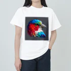 みどりの森の虹色の鳥 ヘビーウェイトTシャツ