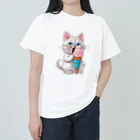 マッスルショッピングのもふもふでかわいい猫 Heavyweight T-Shirt