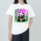 Magokoroの夏のパンダ ヘビーウェイトTシャツ