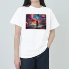 🔥AI art shop🔥の幻想的な世界にいる少女 Heavyweight T-Shirt