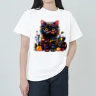 18ban's shopのネオンキャット ヘビーウェイトTシャツ