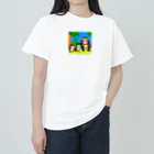 cocodonの森の中のマントヒヒ親子 Heavyweight T-Shirt